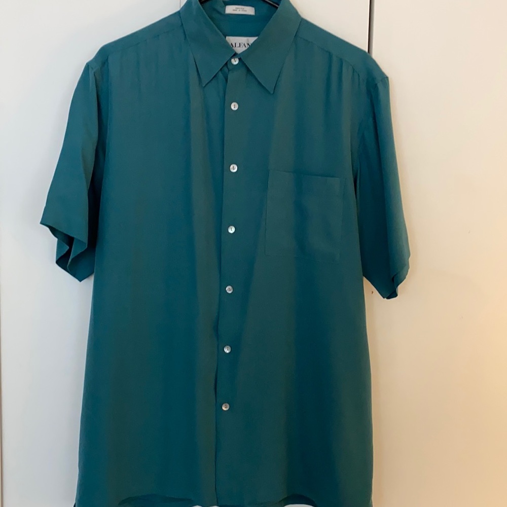 ALFANI - 100% Silk Dress Shirt - Lightweight